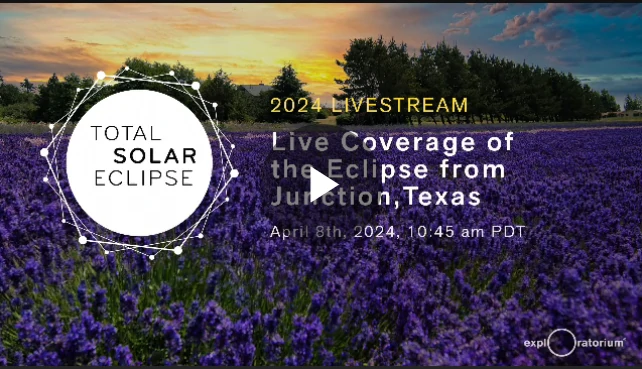 Live Streams of the Solar Eclipse provided by Exploratorium